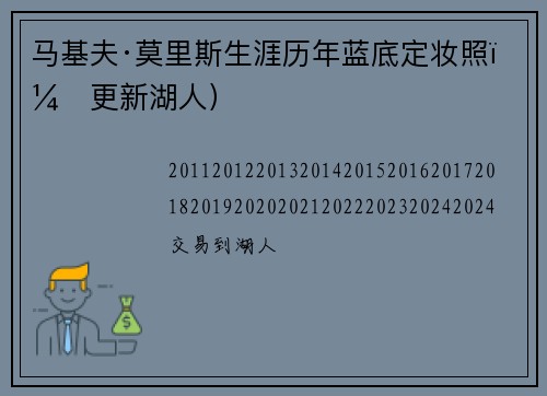 马基夫·莫里斯生涯历年蓝底定妆照（更新湖人）